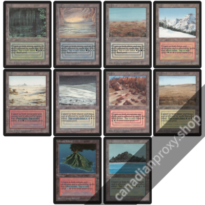 Dual Lands Bundle 10 MTG Proxy Cards Beta Edition